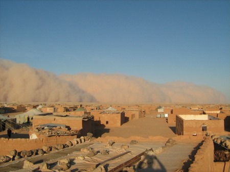 Dust storm, Sahrawi refugee camps